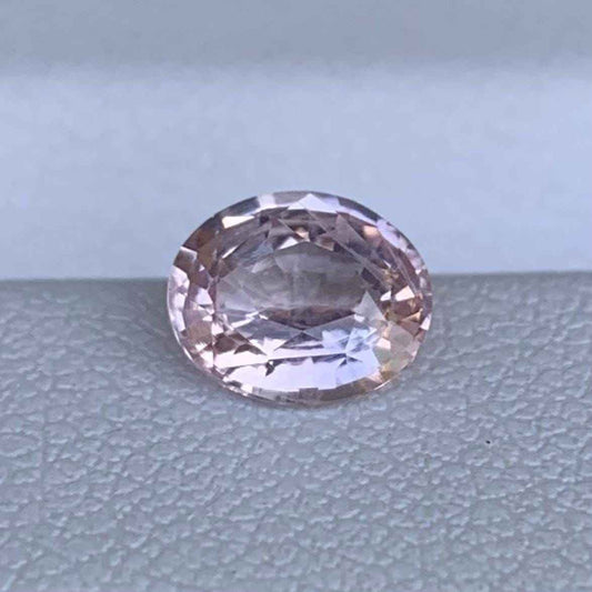 Unheated Peach Sapphire 1.08ct  Natural Oval Cut Pastel Gemstone for Fine Jewelry