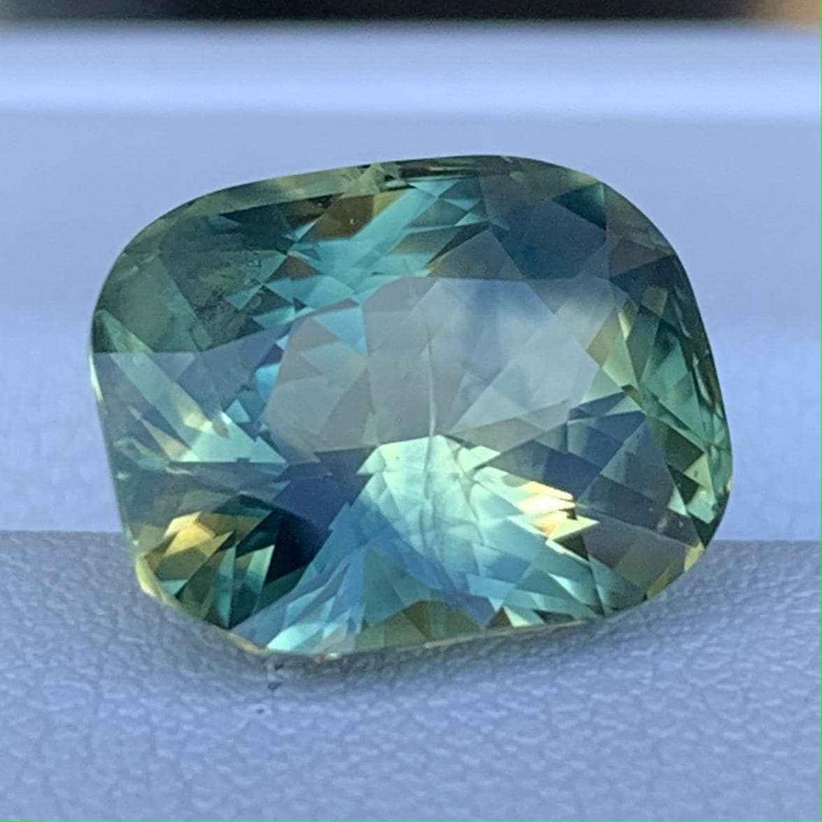 Natural Multi Color Sapphire - Unheated Cushion Cut Gem with a Rare Spectrum of Colors