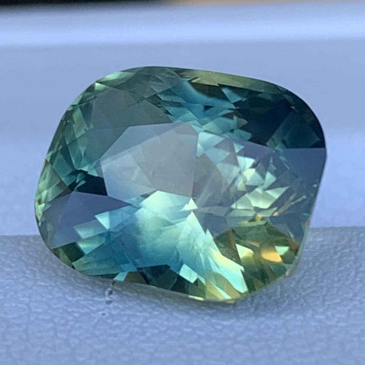 Natural Multi Color Sapphire - Unheated Cushion Cut Gem with a Rare Spectrum of Colors