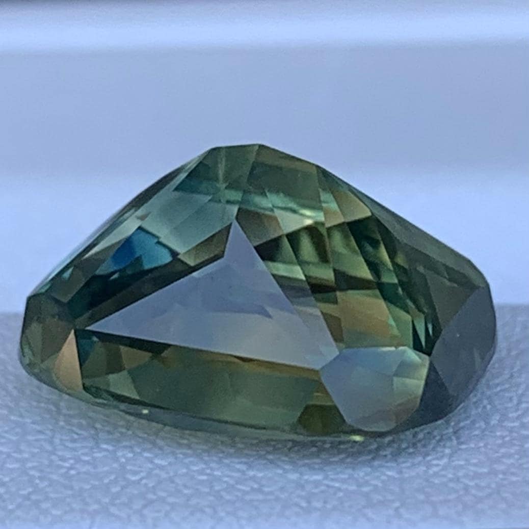 Natural Multi Color Sapphire - Unheated Cushion Cut Gem with a Rare Spectrum of Colors