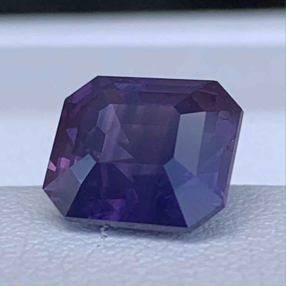 Purple Sapphire 3.00ct Heated  Natural Emerald Cut Violet Gemstone for Fine Jewelry