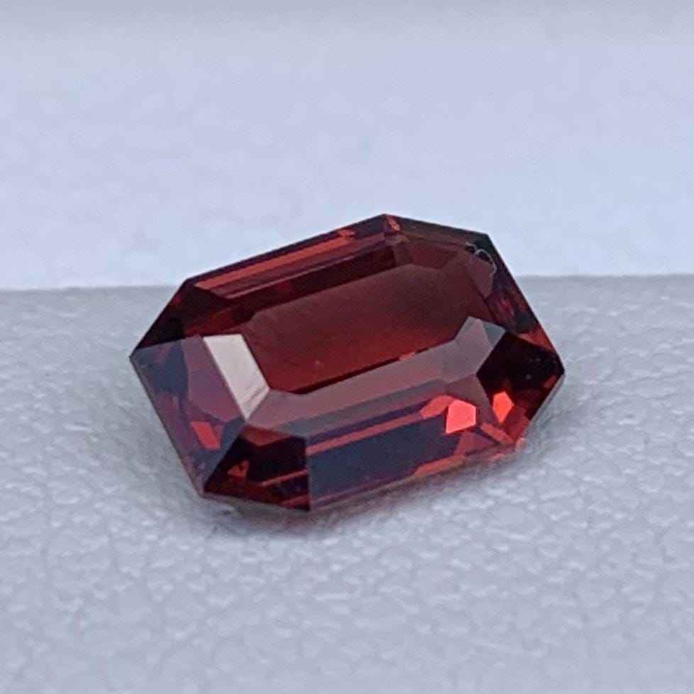 Whiskey Sapphire 1.17ct Unheated  Natural Emerald Cut Golden Brown Sapphire Gemstone
