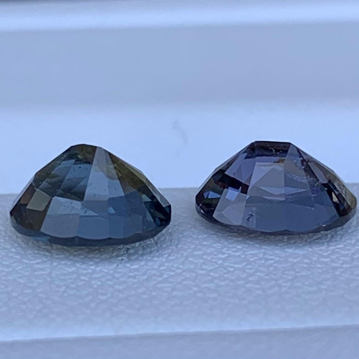 Bi-Color Spinel Mismatched Pair 2.93ct Total  Natural Purple, Blue & Green Gemstones for Fine Jewelry