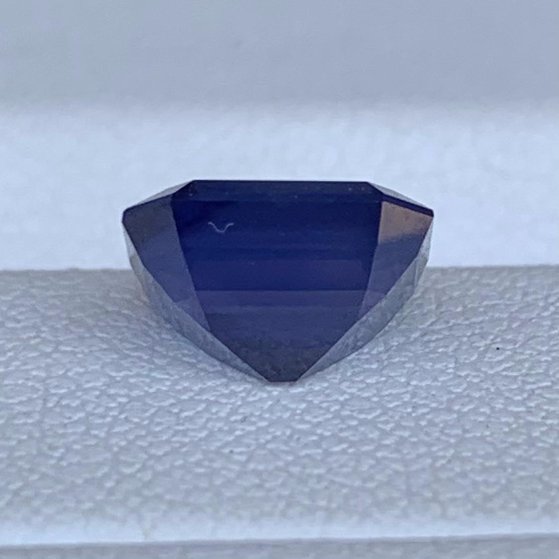 Bi-Color Blue Sapphire 2.71ct Natural Heated  Emerald Cut Two-Tone Sapphire Gemstone for Fine Jewelry
