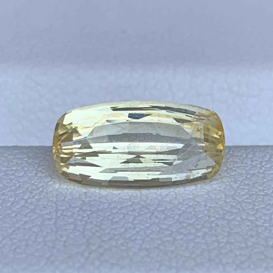 Bi-Color Yellow Sapphire 3.10ct Unheated  Natural Long Cushion Cut Sapphire Gemstone