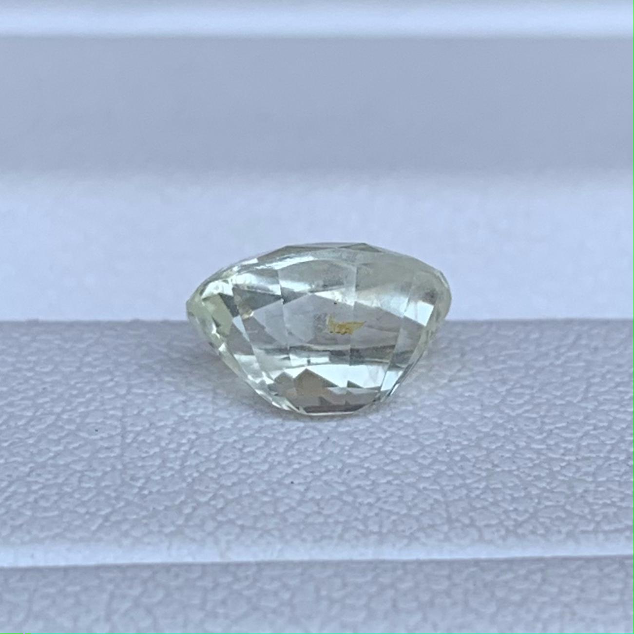 Mint Green Sapphire 1.86ct Unheated  Natural Oval Cut Green Sapphire Gemstone for Fine Jewelry