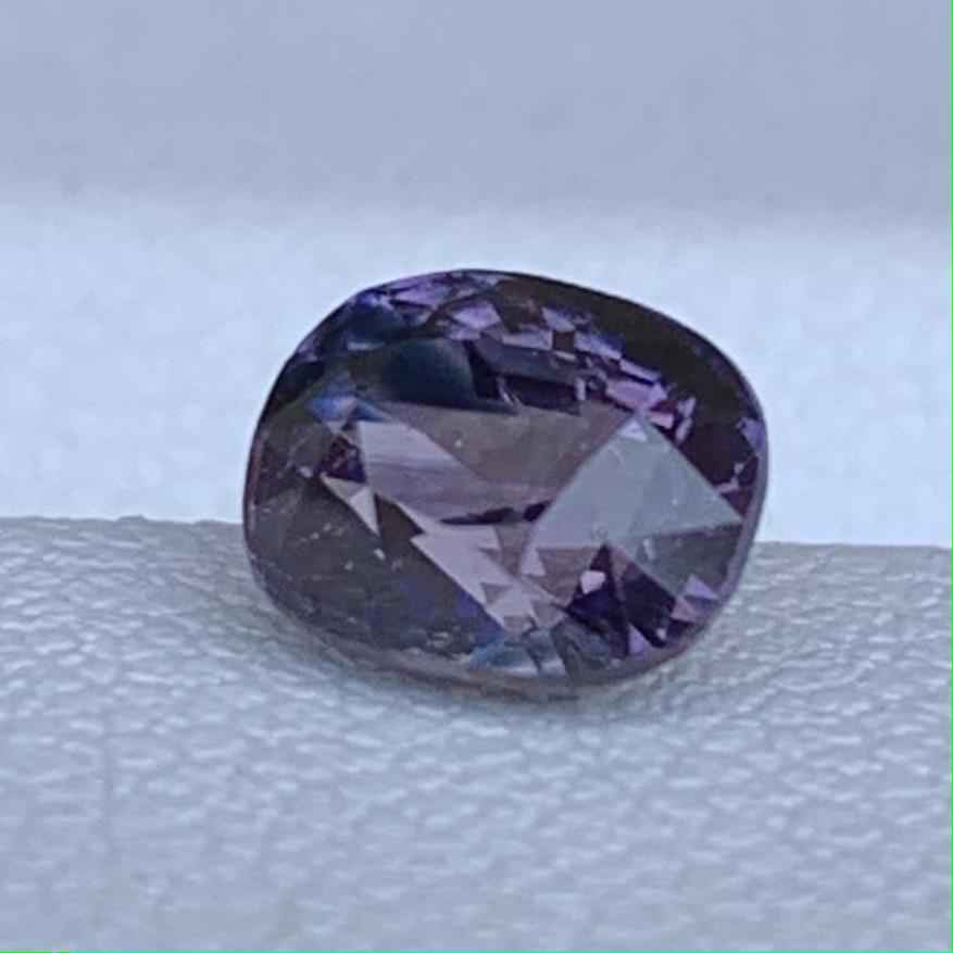 Bi-Color Purple Sapphire 1.21ct Unheated  Natural Cushion Cut Two-Tone Sapphire Gemstone