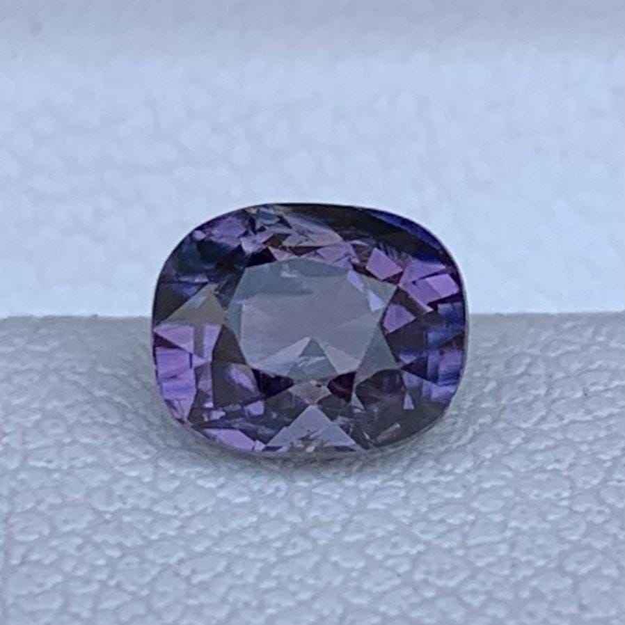 Bi-Color Purple Sapphire 1.21ct Unheated  Natural Cushion Cut Two-Tone Sapphire Gemstone