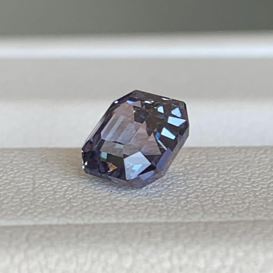 Purple Blue Bi-Color Sapphire 1.54ct Unheated  Natural Emerald Cut Two-Tone Sapphire Gemstone