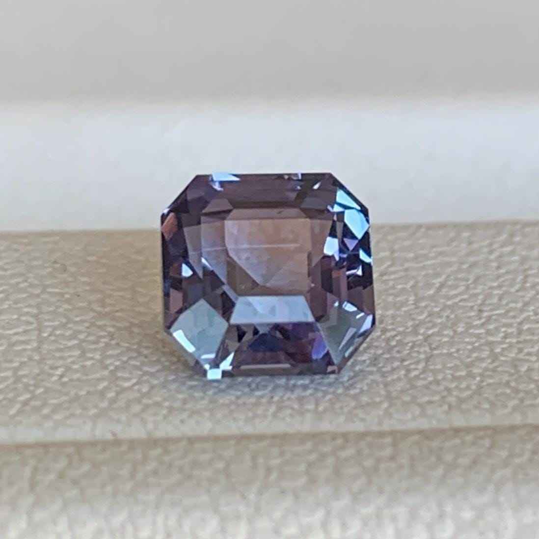 Purple Blue Bi-Color Sapphire 1.54ct Unheated  Natural Emerald Cut Two-Tone Sapphire Gemstone