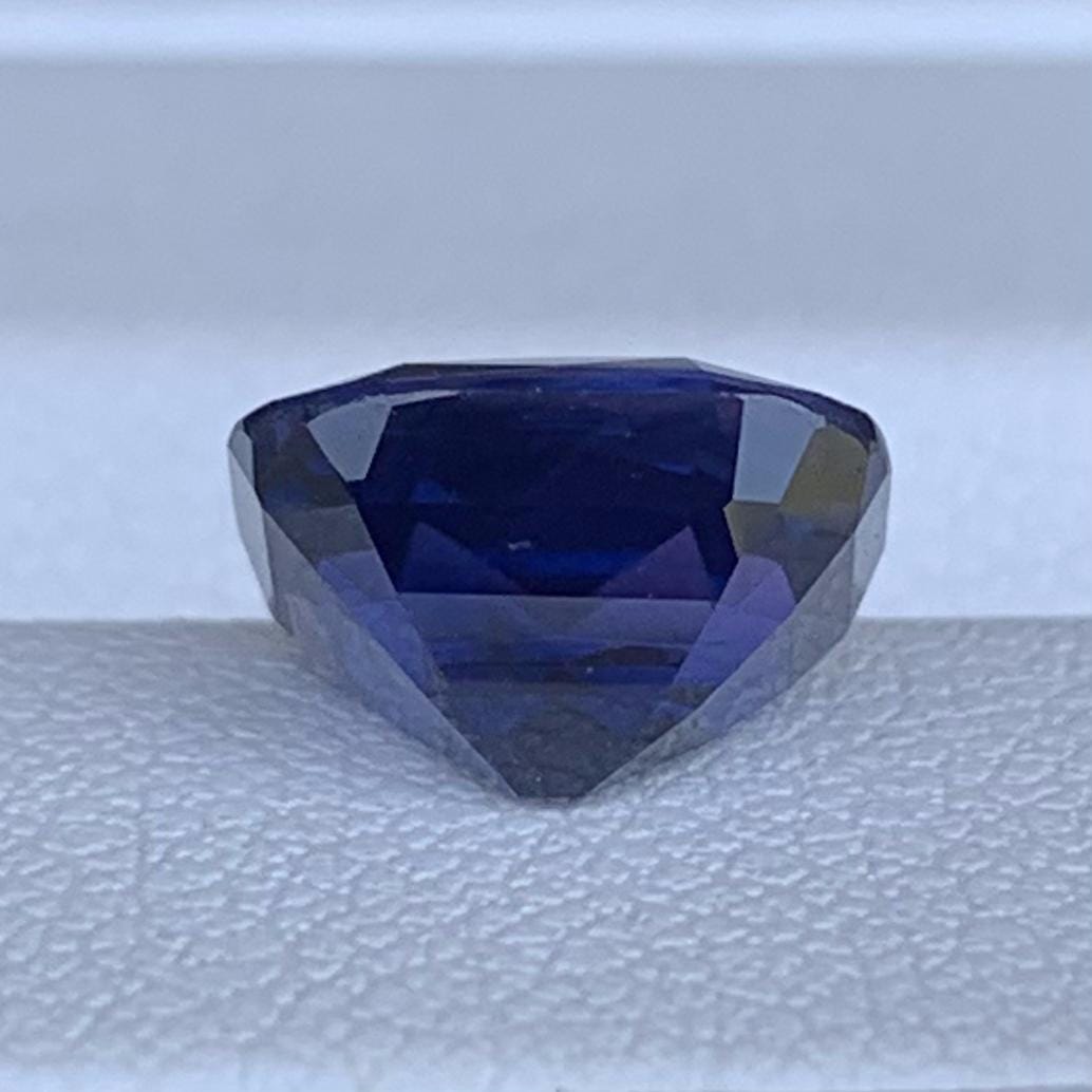 Color Change Royal Blue Sapphire 3.51ct Heated  Natural Cushion Cut Blue to Purple Sapphire Gemstone