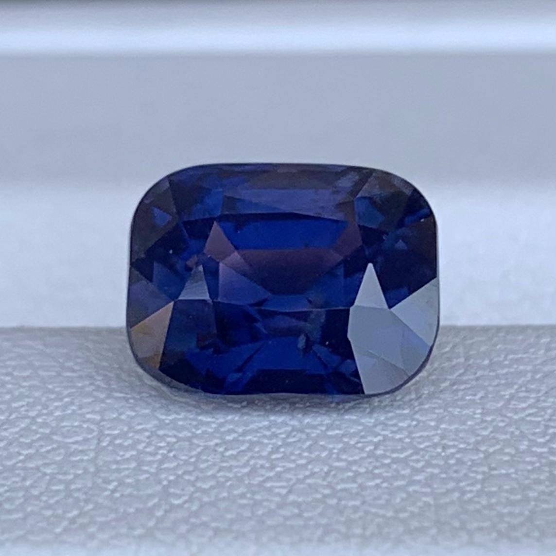 Color Change Royal Blue Sapphire 3.51ct Heated  Natural Cushion Cut Blue to Purple Sapphire Gemstone