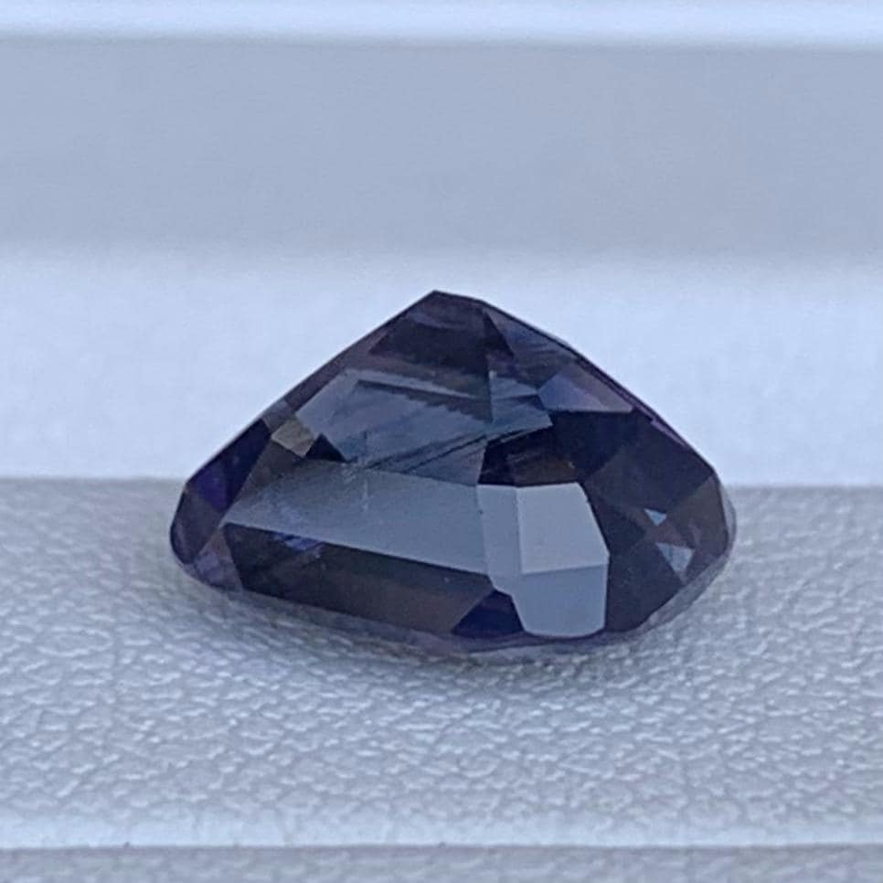 Color Change Royal Blue Sapphire 3.51ct Heated  Natural Cushion Cut Blue to Purple Sapphire Gemstone