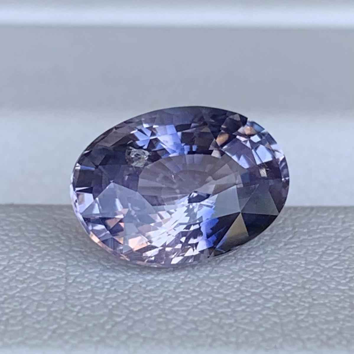 Purple & White Bi-Color Sapphire 3.25ct Unheated  Natural Oval Cut Two-Tone Sapphire Gemstone