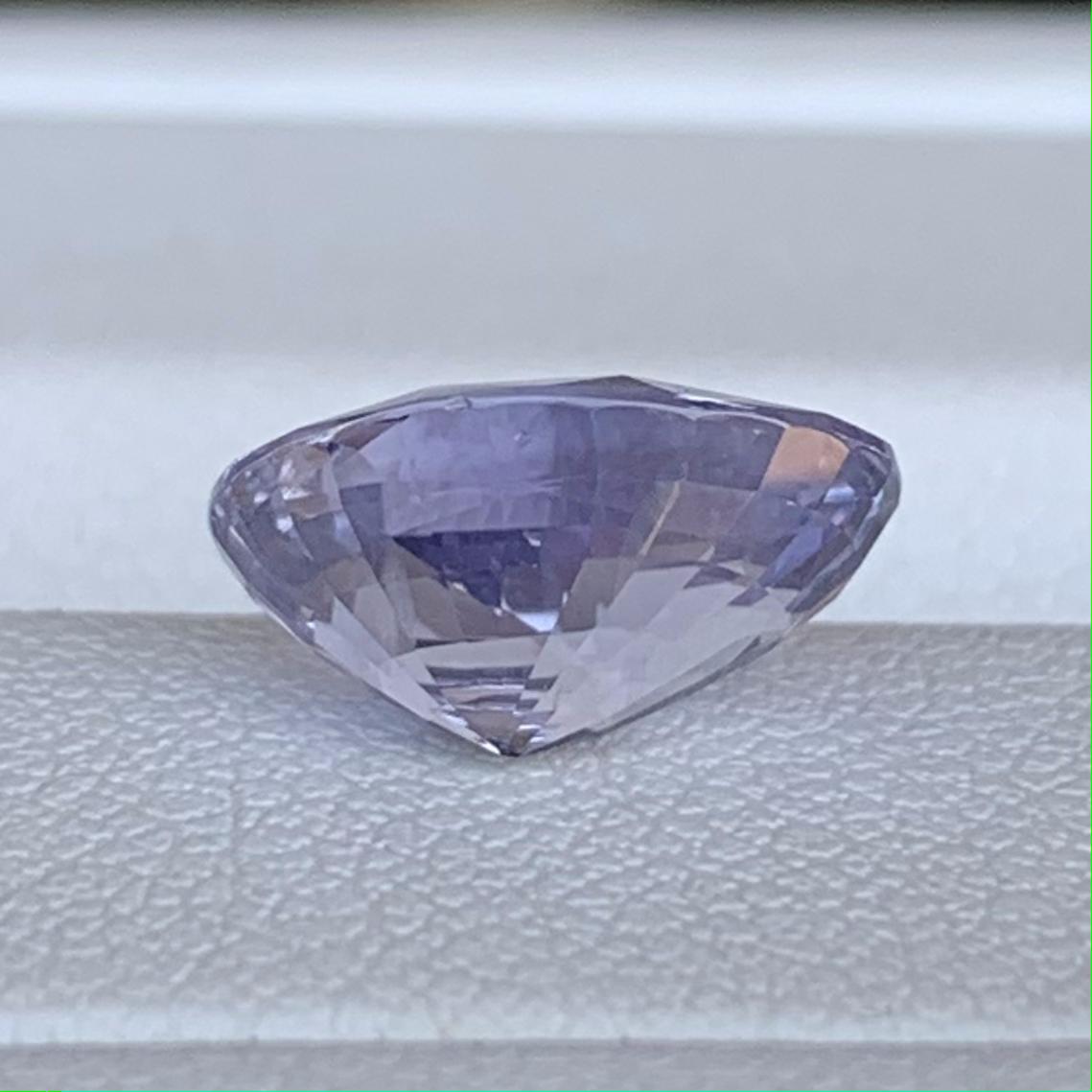 Purple & White Bi-Color Sapphire 3.25ct Unheated  Natural Oval Cut Two-Tone Sapphire Gemstone