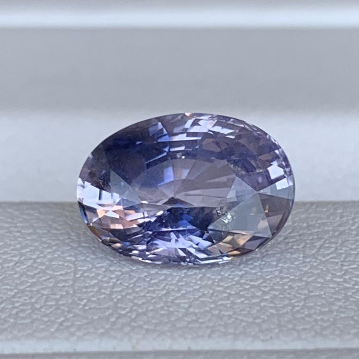 Purple & White Bi-Color Sapphire 3.25ct Unheated  Natural Oval Cut Two-Tone Sapphire Gemstone