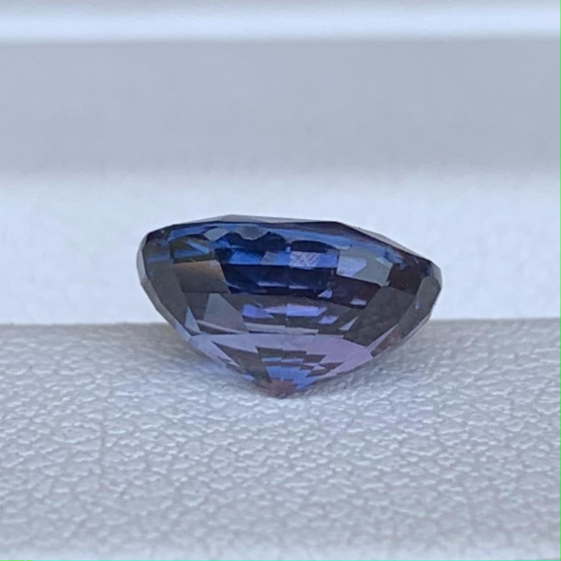 Color Change Violet Sapphire 2.05ct Unheated  Natural Oval Cut Sapphire Gemstone