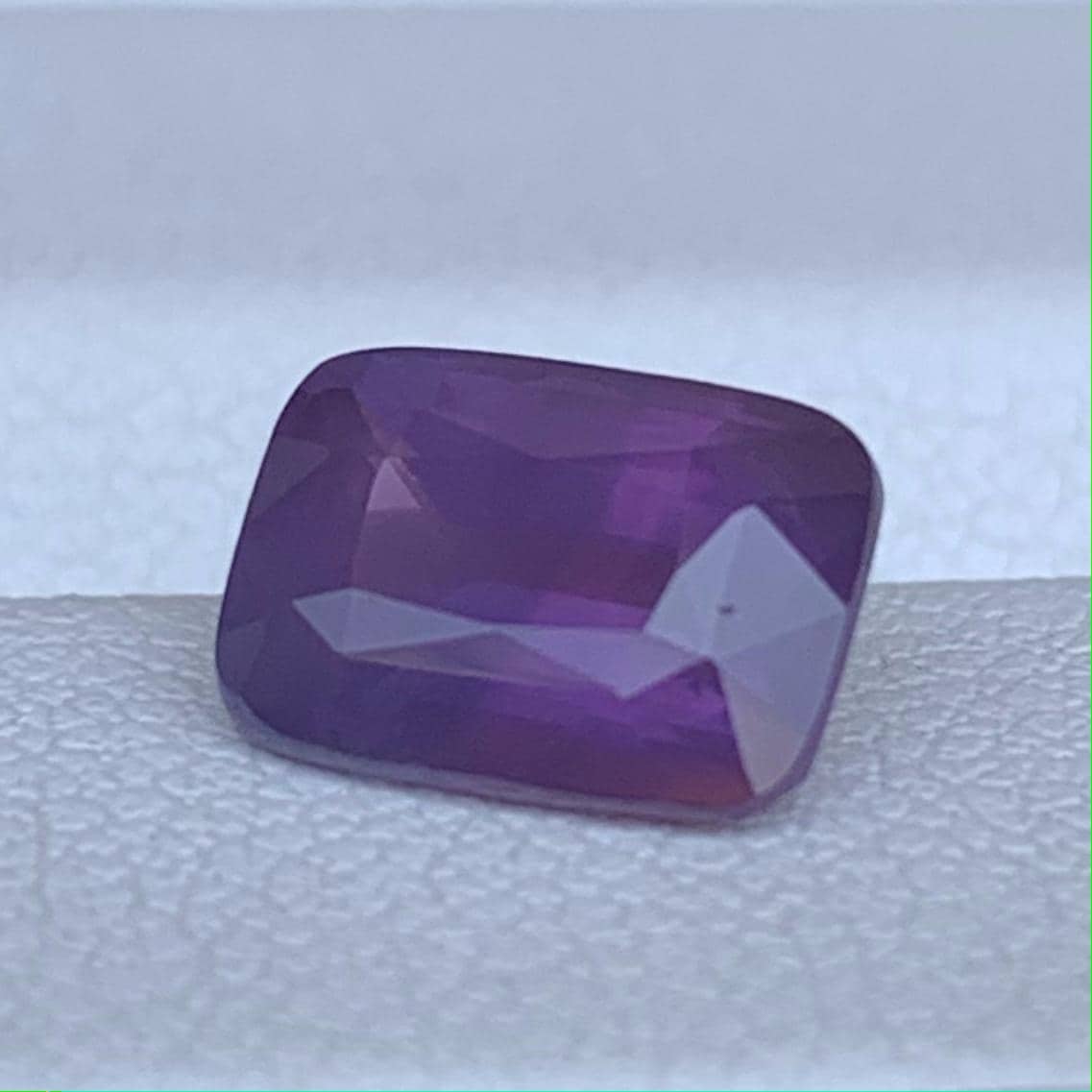 Opalescent Purple Sapphire 2.09ct Heated  Natural Cushion Cut Rare Sapphire Gemstone