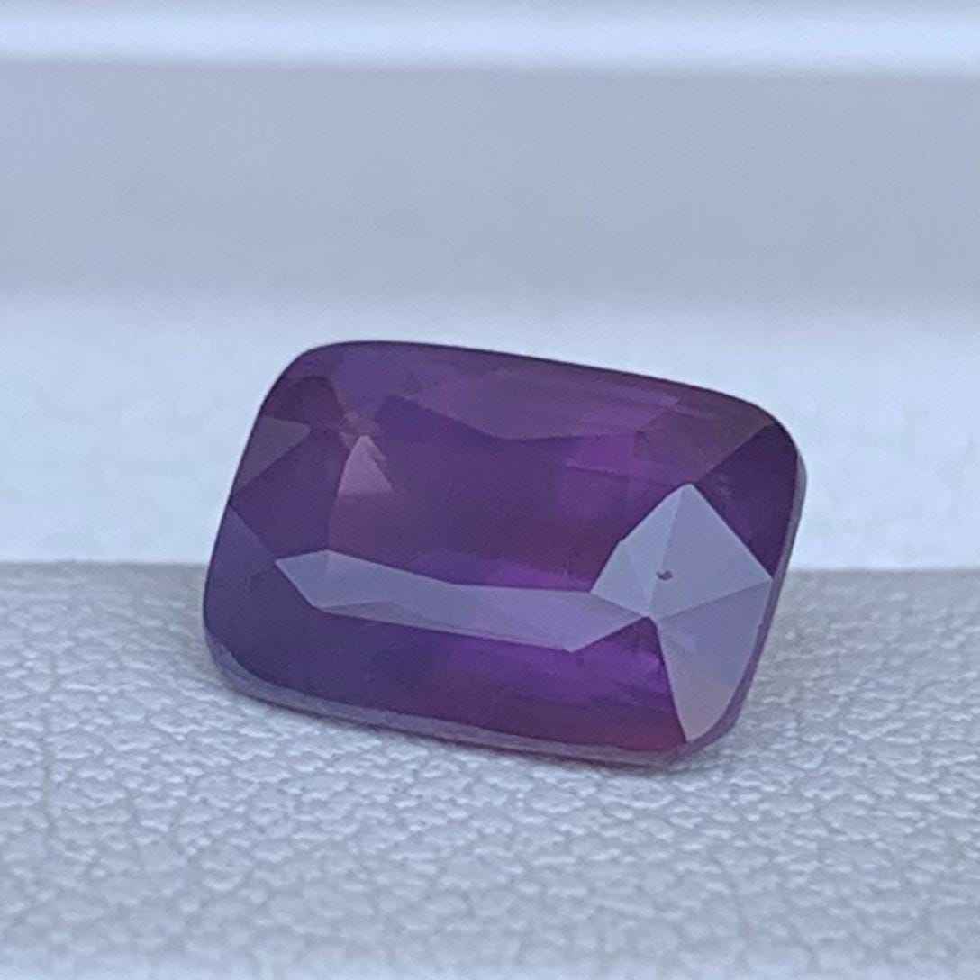 Opalescent Purple Sapphire 2.09ct Heated  Natural Cushion Cut Rare Sapphire Gemstone