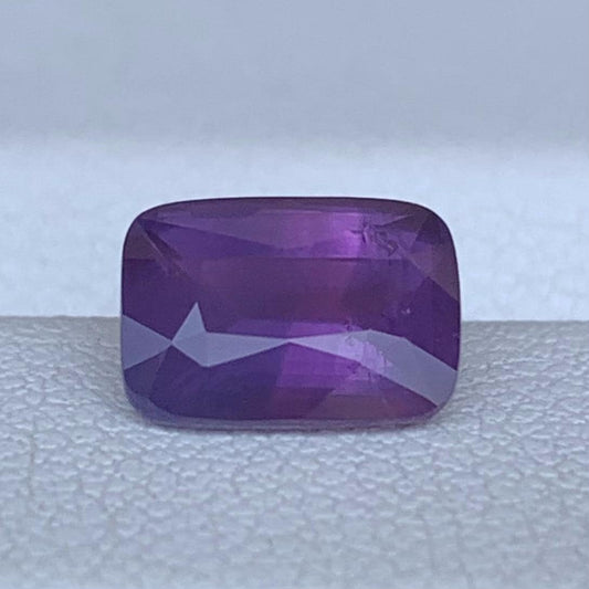 Opalescent Purple Sapphire 2.09ct Heated  Natural Cushion Cut Rare Sapphire Gemstone