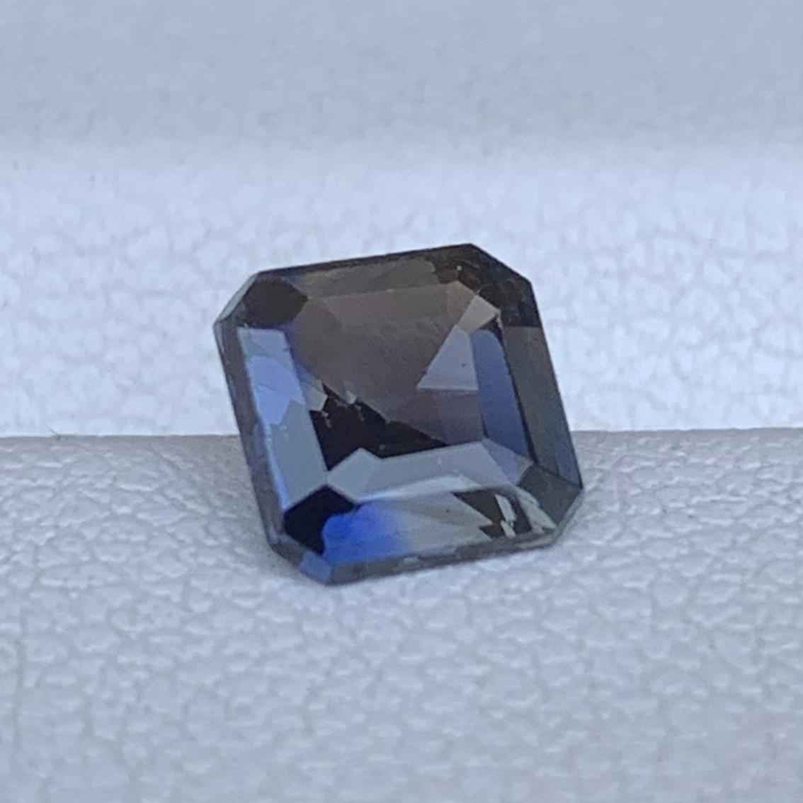 Bi-Color Sapphire 1.08ct Unheated  Natural Emerald Cut Two-Tone Sapphire Gemstone