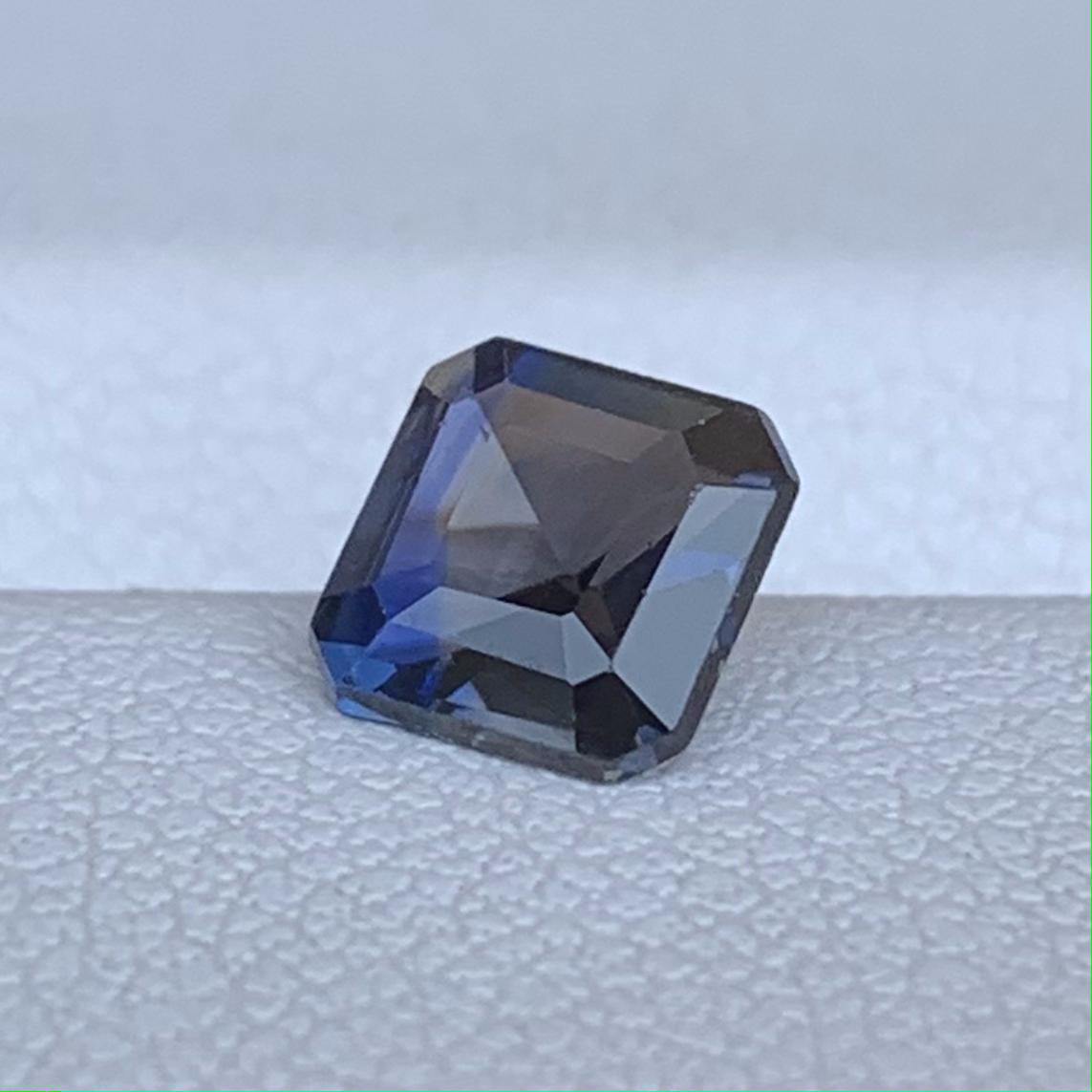Bi-Color Sapphire 1.08ct Unheated  Natural Emerald Cut Two-Tone Sapphire Gemstone
