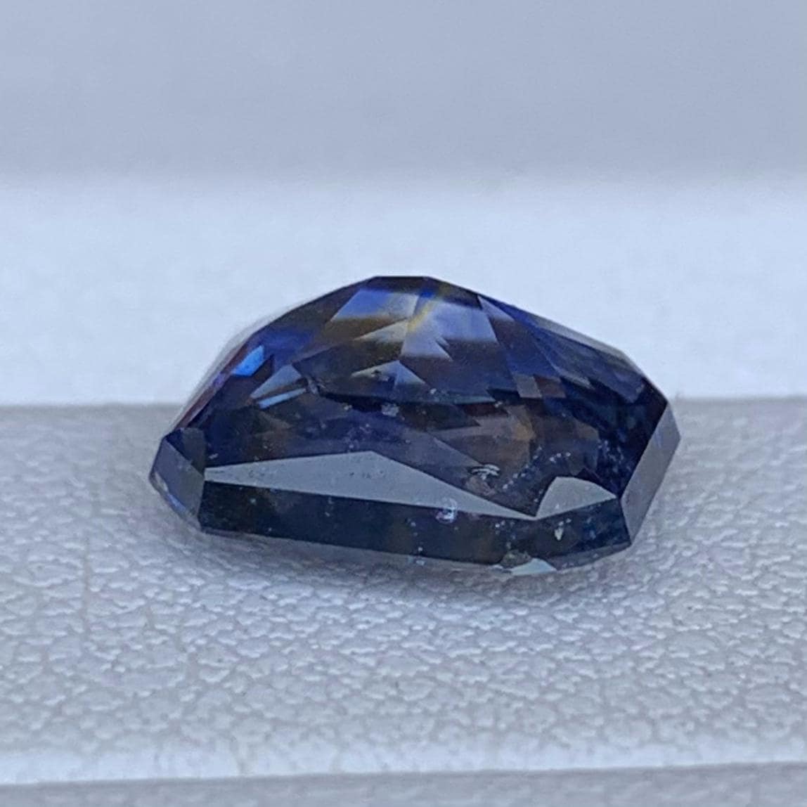 Blue Bi-Color Sapphire 3.45ct Heated  Natural Radiant Cut Two-Tone Sapphire Gemstone