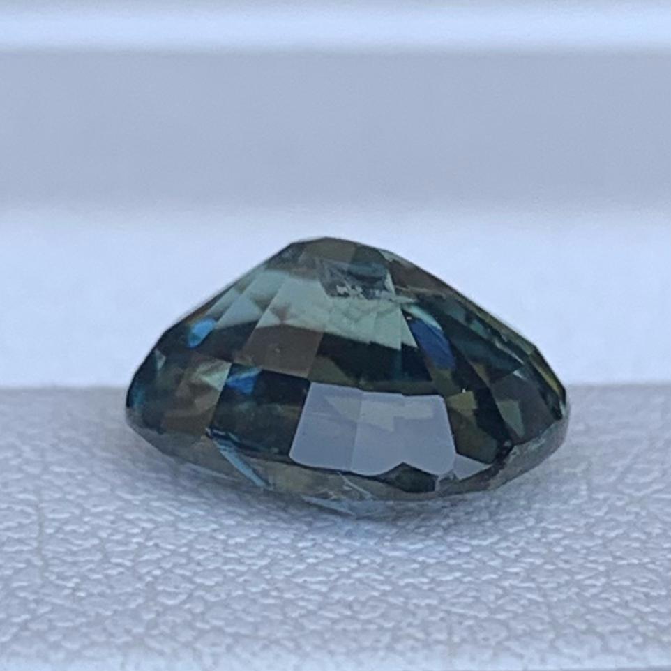 Teal Sapphire 2.65ct Unheated  Natural Cushion Cut Teal Sapphire Gemstone for Fine Jewelry