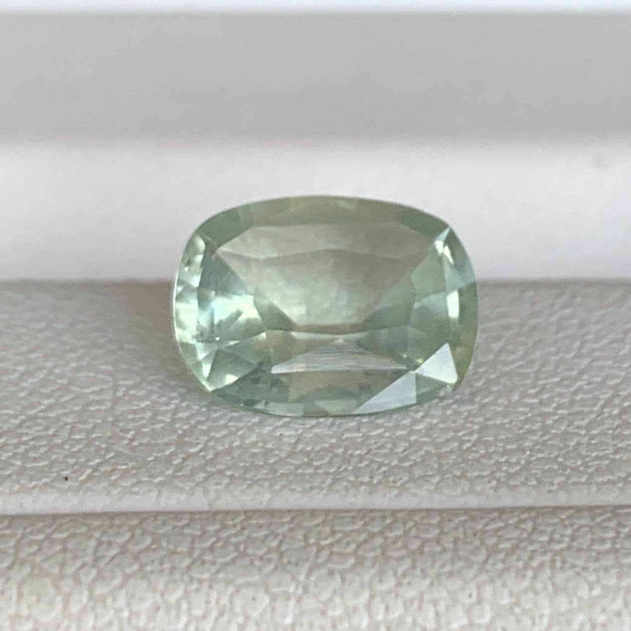 Mint Green Sapphire 2.07ct Unheated  Natural Cushion Cut Green Sapphire Gemstone for Fine Jewelry