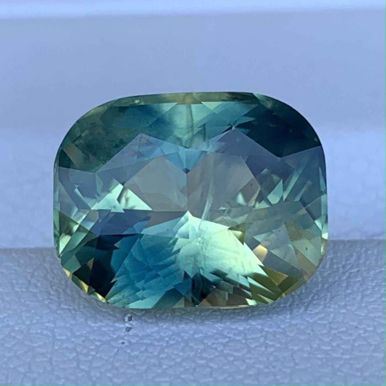 Natural Multi Color Sapphire - Unheated Cushion Cut Gem with a Rare Spectrum of Colors
