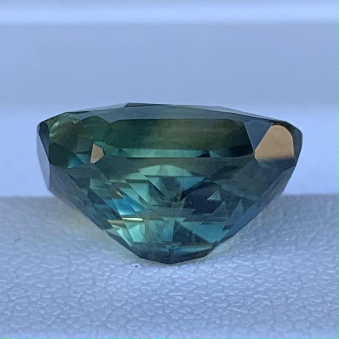 Natural Multi Color Sapphire - Unheated Cushion Cut Gem with a Rare Spectrum of Colors