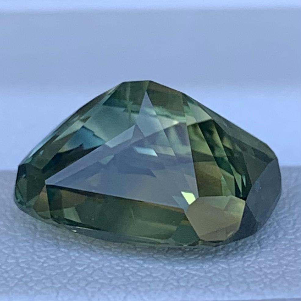 Natural Multi Color Sapphire - Unheated Cushion Cut Gem with a Rare Spectrum of Colors