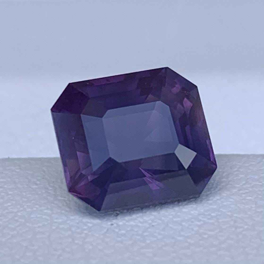 Purple Sapphire 3.00ct Heated  Natural Emerald Cut Violet Gemstone for Fine Jewelry