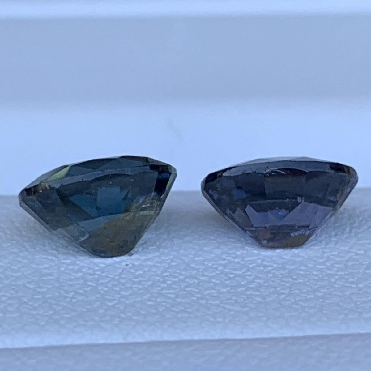 Bi-Color Spinel Mismatched Pair 2.93ct Total  Natural Purple, Blue & Green Gemstones for Fine Jewelry