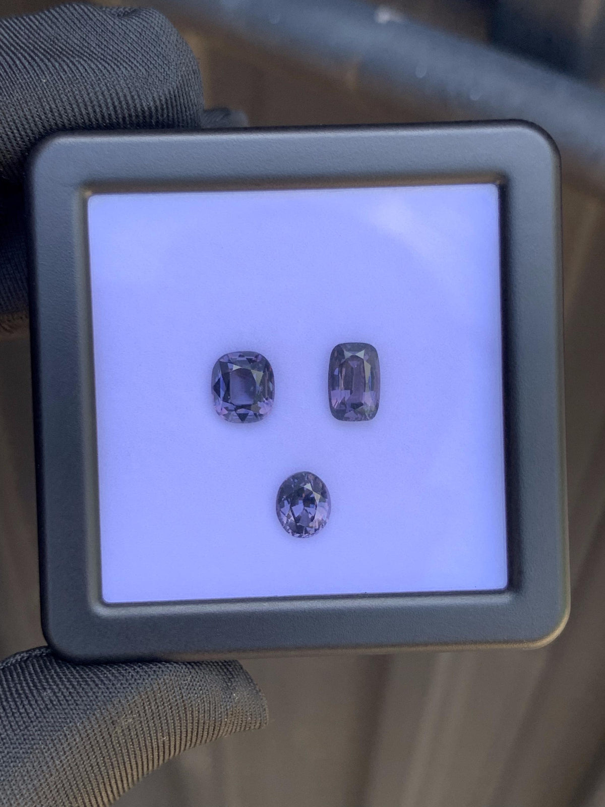 Purple Spinel Parcel 5.26ct Total  Natural Cushion & Oval Cut Gemstone Set (3 Pieces)