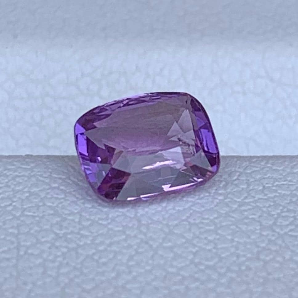Bi-Color Pink Sapphire 1.07ct Unheated  Natural Cushion Cut Two-Tone Sapphire Gemstone