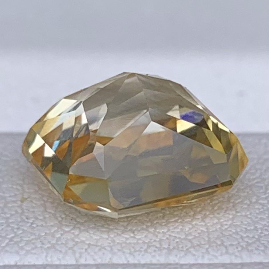 Bi-Color Sapphire 6.37ct Natural  Yellow & White Radiant Cut Sapphire Gemstone for Collectors