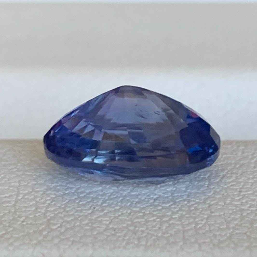 Color Change Sapphire 3.50ct Unheated  GUILD Certified Oval Cut Blue to Purple Sapphire Gemstone