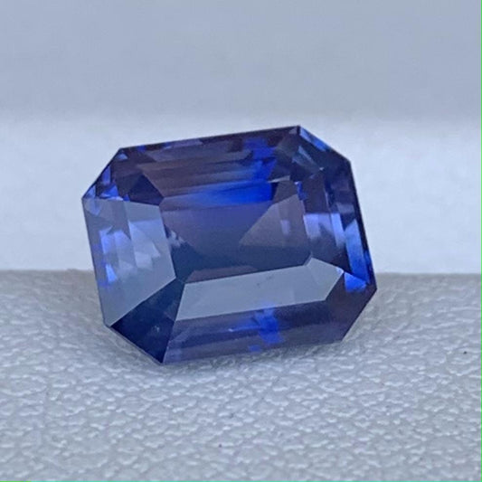 Bi-Color Blue Sapphire 2.71ct Natural Heated  Emerald Cut Two-Tone Sapphire Gemstone for Fine Jewelry