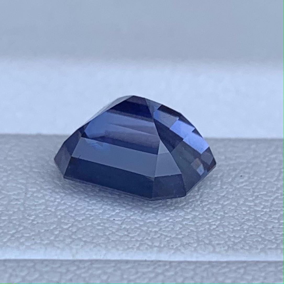 Bi-Color Blue Sapphire 2.71ct Natural Heated  Emerald Cut Two-Tone Sapphire Gemstone for Fine Jewelry