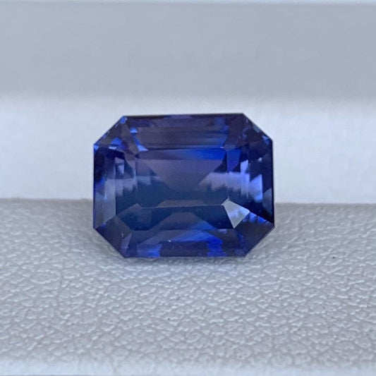 Bi-Color Blue Sapphire 2.71ct Natural Heated  Emerald Cut Two-Tone Sapphire Gemstone for Fine Jewelry