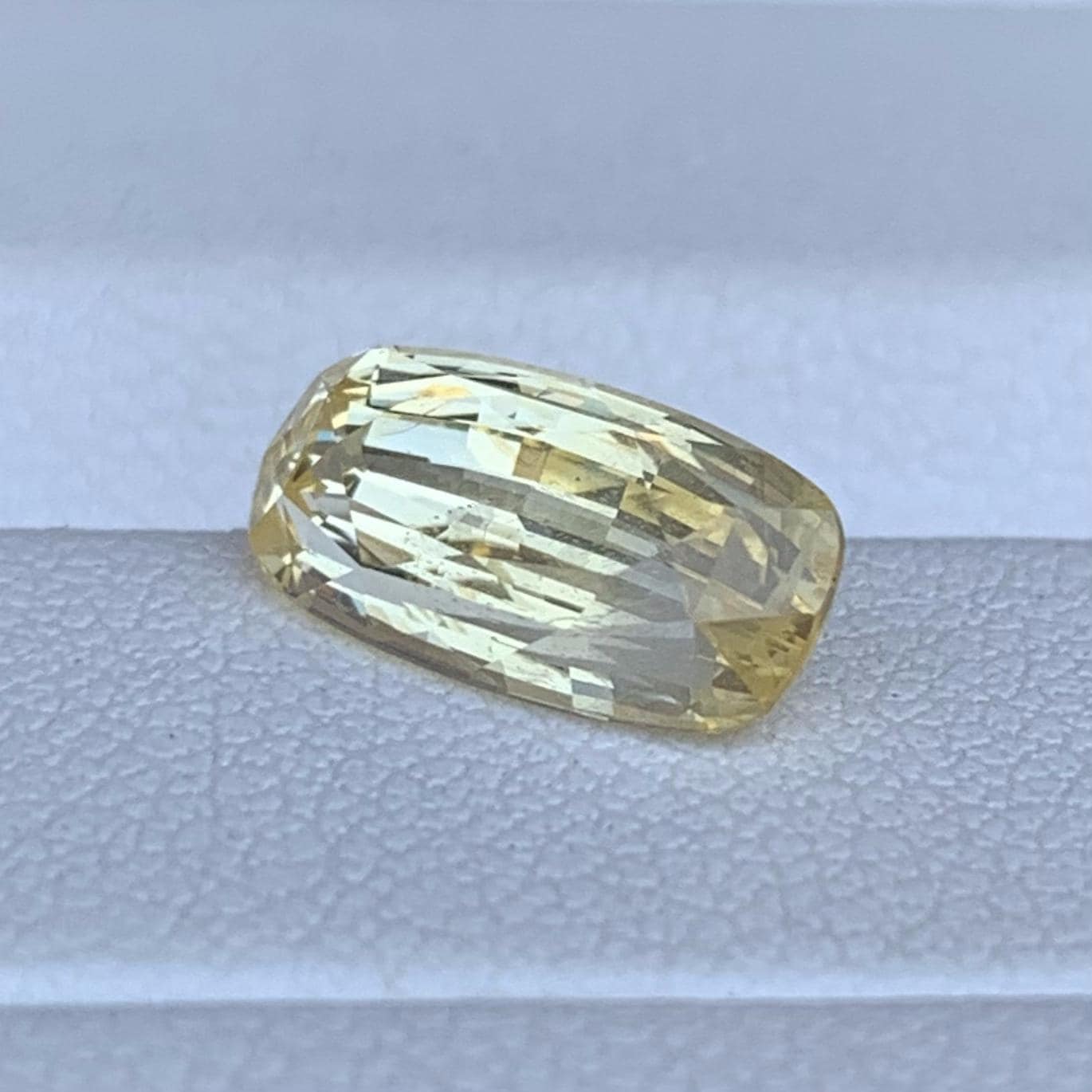 Bi-Color Yellow Sapphire 3.10ct Unheated  Natural Long Cushion Cut Sapphire Gemstone