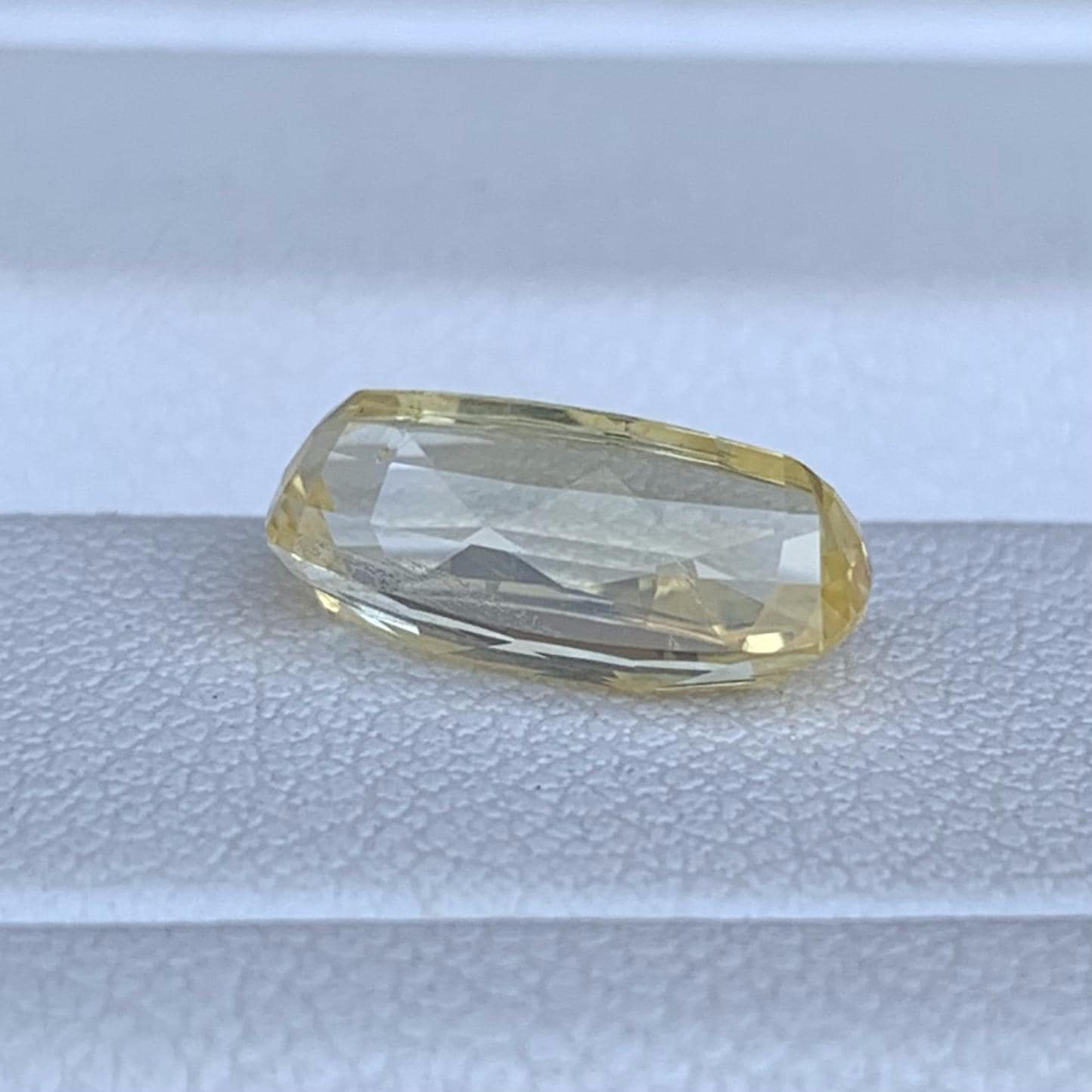 Bi-Color Yellow Sapphire 3.10ct Unheated  Natural Long Cushion Cut Sapphire Gemstone