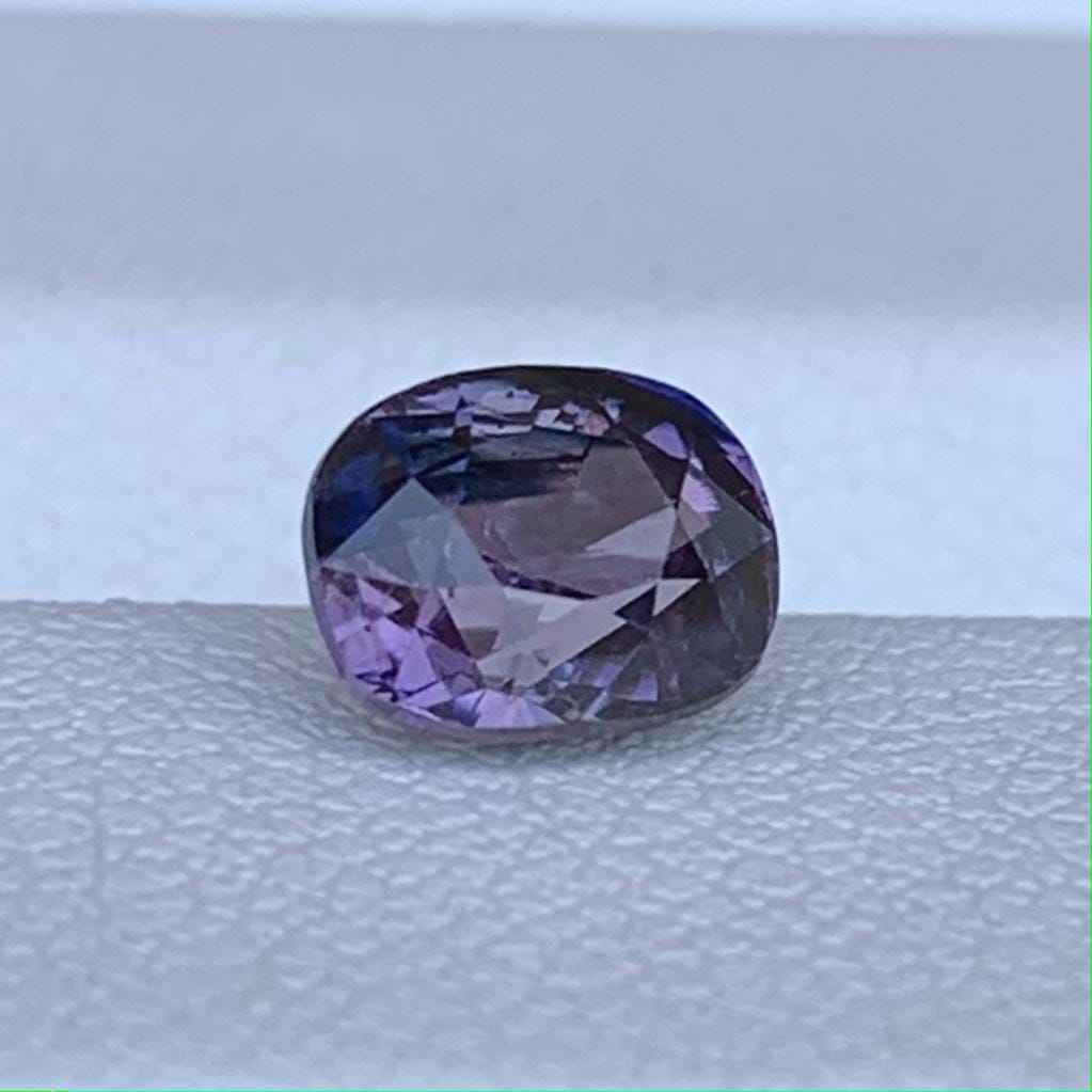 Bi-Color Purple Sapphire 1.21ct Unheated  Natural Cushion Cut Two-Tone Sapphire Gemstone