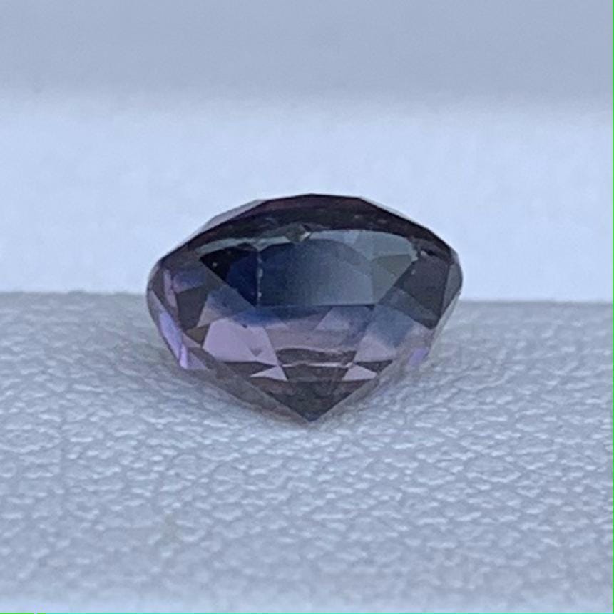 Bi-Color Purple Sapphire 1.21ct Unheated  Natural Cushion Cut Two-Tone Sapphire Gemstone