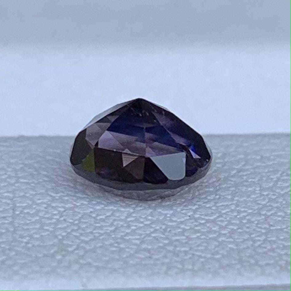 Bi-Color Purple Sapphire 1.21ct Unheated  Natural Cushion Cut Two-Tone Sapphire Gemstone