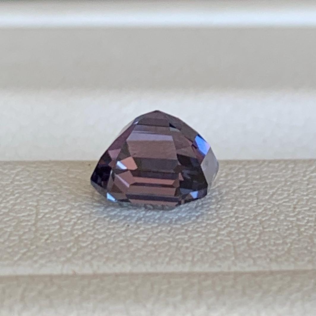 Purple Blue Bi-Color Sapphire 1.54ct Unheated  Natural Emerald Cut Two-Tone Sapphire Gemstone