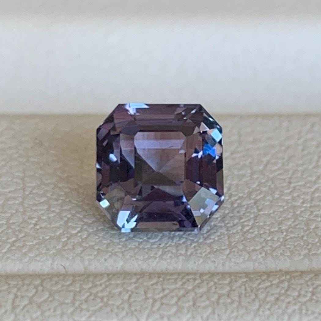 Purple Blue Bi-Color Sapphire 1.54ct Unheated  Natural Emerald Cut Two-Tone Sapphire Gemstone