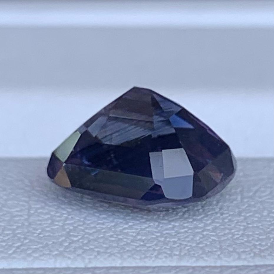 Color Change Royal Blue Sapphire 3.51ct Heated  Natural Cushion Cut Blue to Purple Sapphire Gemstone