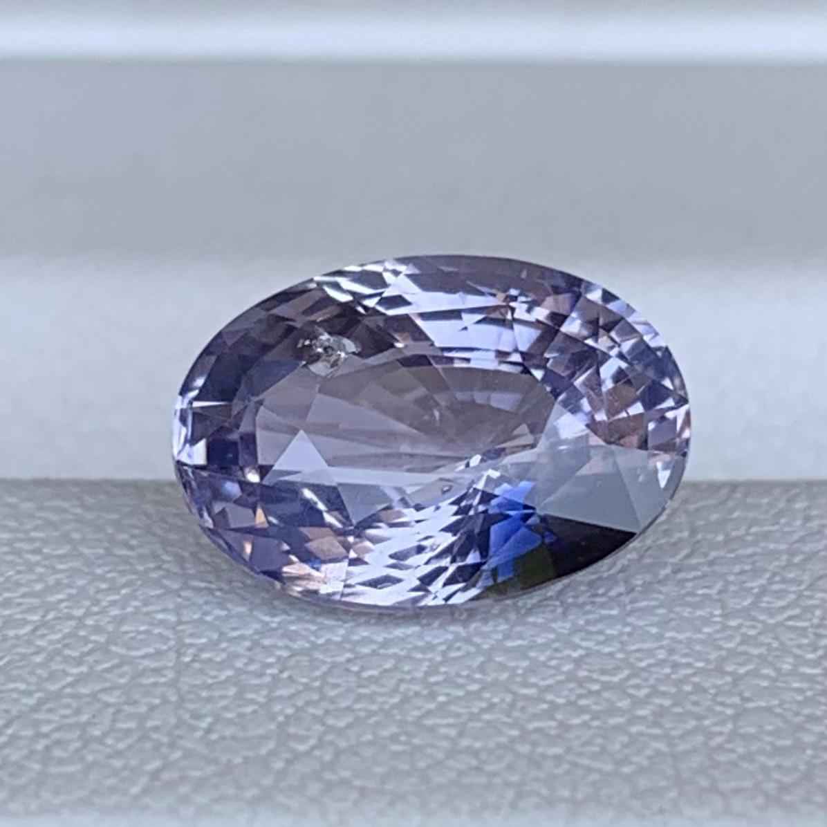 Purple & White Bi-Color Sapphire 3.25ct Unheated  Natural Oval Cut Two-Tone Sapphire Gemstone